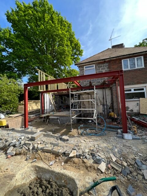 Steels for an Extension on an Existing Property